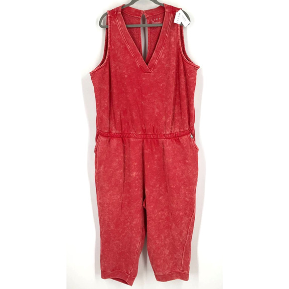 Livi Lane Bryant Pink Tie Die Sleeveless Jogger Jumpsuit Size 26/28 - Picture 9 of 10